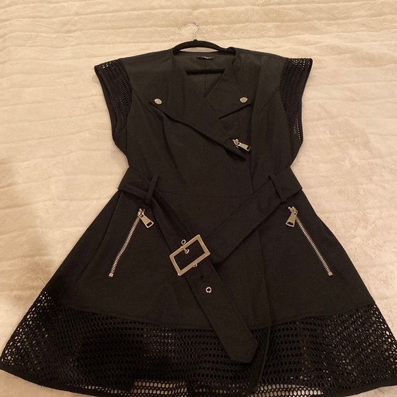 bebe black mesh trench vest - Picture 2 of 3